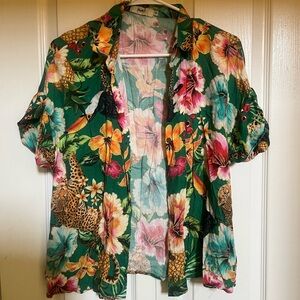 Floral Green Women's Top